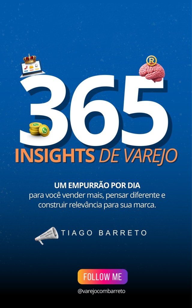Capa do livro 365 Insights de Varejo, de Tiago Barreto